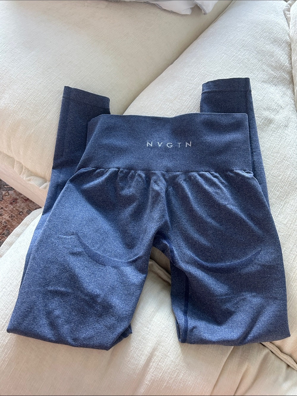 NVGTN Purple/ Navy High-Waist Contour Leggings